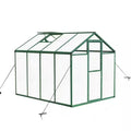 72.83 In. W X 97 In. D X 86.42 In. H Polycarbonate Raised Base and Anchor Aluminum Heavy Duty Walk-In Greenhouse