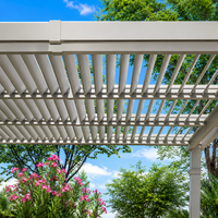 Outdoor Pergola Built for Year-Round Comfort, Adjustable Louver System, Weather-Resistant Vinyl, 12x12 Feet