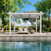 Outdoor Pergola Built for Year-Round Comfort, Adjustable Louver System, Weather-Resistant Vinyl, 12x12 Feet