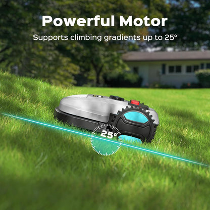 Robot Lawn Mower with App Control – Adjustable Cutting Height, Auto-Charging, Obstacle Detection & Smart Scheduling – Ideal for Lawns up to 1/8 Acre